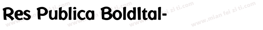 Res Publica BoldItal字体转换